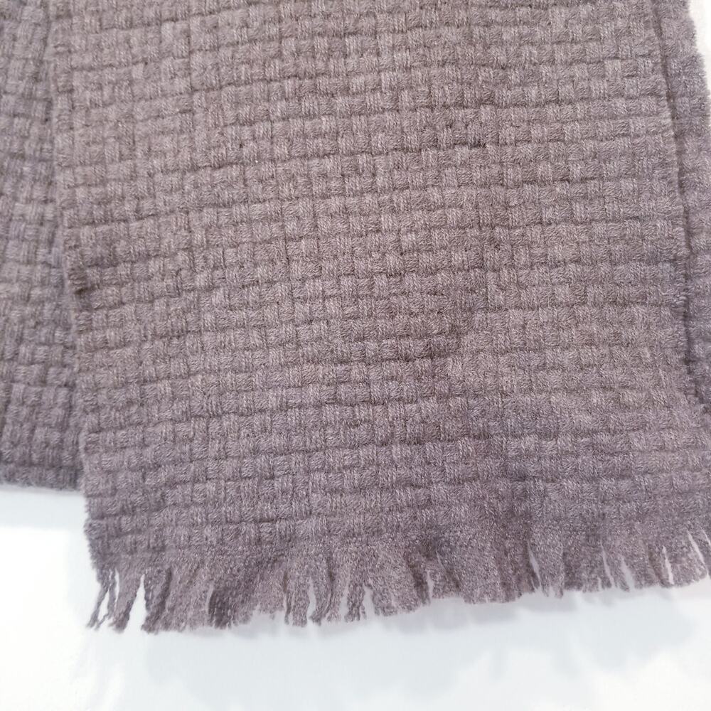 Nordstrom Brown Cashmere & Wool Knit Scarf - Picture 4 of 9